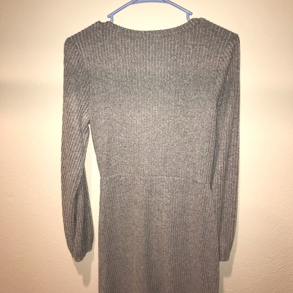 Gray Ribbed Dress - Picture 3 of 3